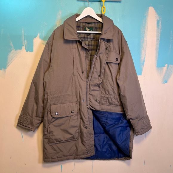 Vintage 1990s Field & Stream Coat Gordon & Ferguson Sz L Insulated Jacket 23x36 - Picture 1 of 10